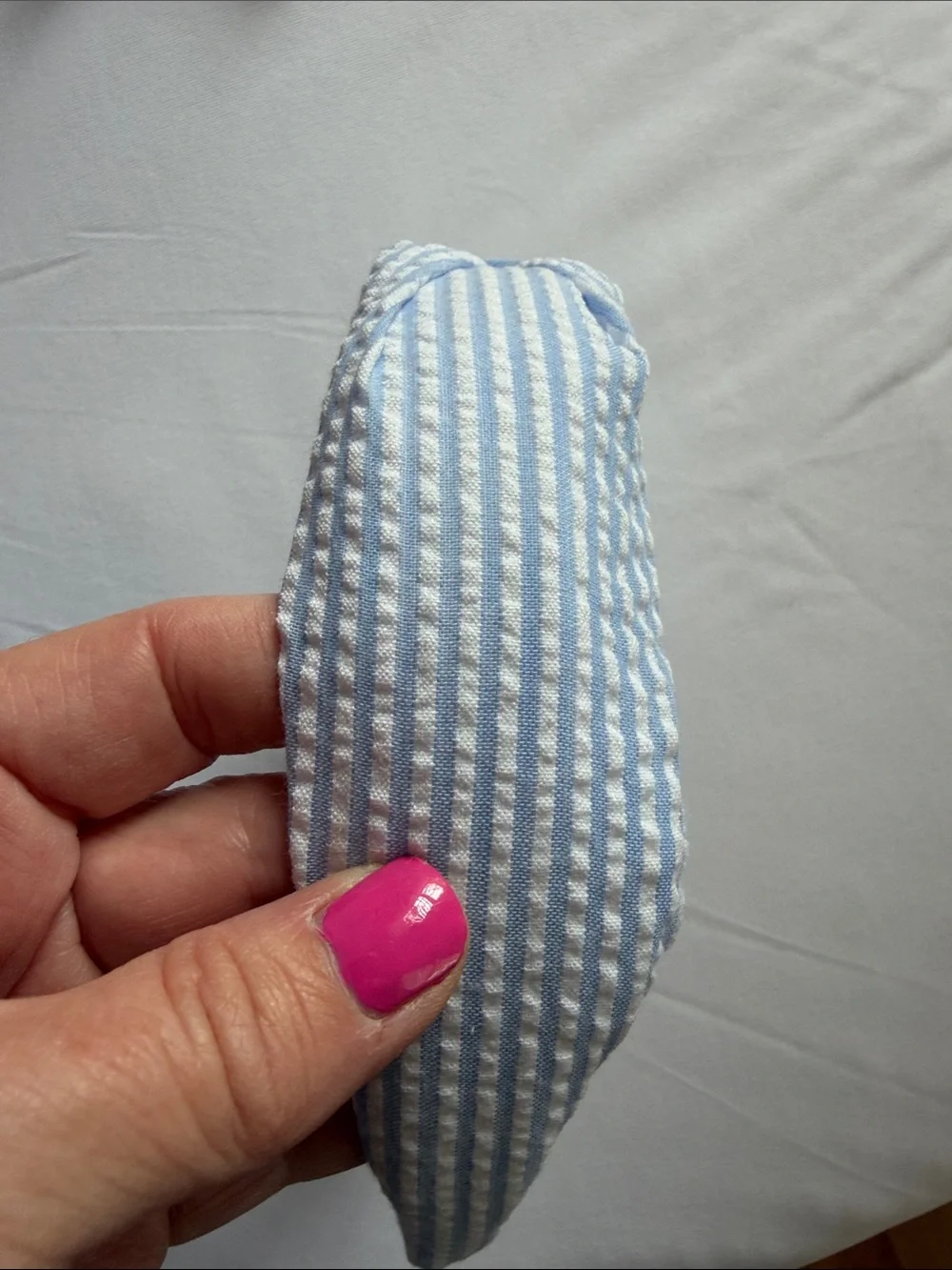 Blue & White Striped Kids Headband